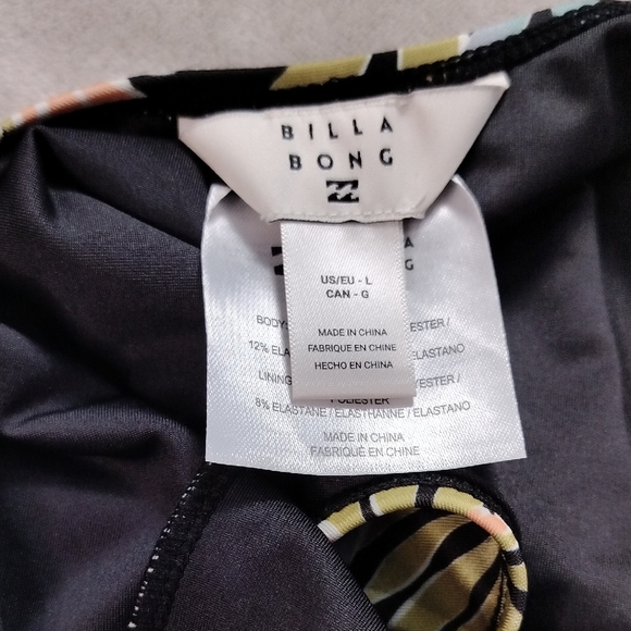 Billabong Black and Pink Floral One Piece Swimsuit NWT - Picture 6 of 14